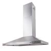 VEVOR Wall Mount Range Hood, Ductless Chimney-Style Kitchen Stove Vent, Stainless Steel Permanent Filter with 3-Speed Exhaust Fan, 2 Baffle Filters
