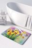 Orchids in Watercolor Memory Foam Kitchen Mat Machine Washable Anti-Fatigue Mat Cushion Comfort Bath Mat or Kitchen Rug