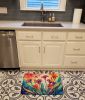 Calla Lilies in Color Memory Foam Kitchen Mat Machine Washable Anti-Fatigue Mat Cushion Comfort Bath Mat or Kitchen Rug