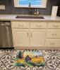 Montana Bitterroot in Watercolor Memory Foam Kitchen Mat Machine Washable Anti-Fatigue Mat Cushion Comfort Bath Mat or Kitchen Rug