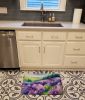 New Hampshire Purple Lilac in Watercolor Memory Foam Kitchen Mat Machine Washable Anti-Fatigue Mat Cushion Comfort Bath Mat or Kitchen Rug