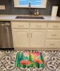Arizona Saguaro Cactus Blossom in Watercolor Memory Foam Kitchen Mat Machine Washable Anti-Fatigue Mat Cushion Comfort Bath Mat or Kitchen Rug