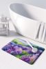 New Hampshire Purple Lilac in Watercolor Memory Foam Kitchen Mat Machine Washable Anti-Fatigue Mat Cushion Comfort Bath Mat or Kitchen Rug