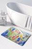 Texas Bluebonnets in Watercolor Memory Foam Kitchen Mat Machine Washable Anti-Fatigue Mat Cushion Comfort Bath Mat or Kitchen Rug