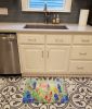Texas Bluebonnets in Watercolor Memory Foam Kitchen Mat Machine Washable Anti-Fatigue Mat Cushion Comfort Bath Mat or Kitchen Rug
