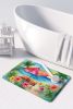 Hawaii Hawaiian Hibiscus in Watercolor Memory Foam Kitchen Mat Machine Washable Anti-Fatigue Mat Cushion Comfort Bath Mat or Kitchen Rug