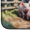 Piglets in the Mud Dish Drying Mat Absorbent Dish Drying Mat Pad for Kitchen Counter Dish Drainer Mat for Countertop, 14 x 21", Multicolor