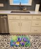 Tennessee Iris in Watercolor Memory Foam Kitchen Mat Machine Washable Anti-Fatigue Mat Cushion Comfort Bath Mat or Kitchen Rug