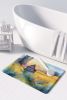 Montana Bitterroot in Watercolor Memory Foam Kitchen Mat Machine Washable Anti-Fatigue Mat Cushion Comfort Bath Mat or Kitchen Rug