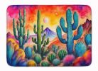 Cactus in Color Memory Foam Kitchen Mat Machine Washable Anti-Fatigue Mat Cushion Comfort Bath Mat or Kitchen Rug