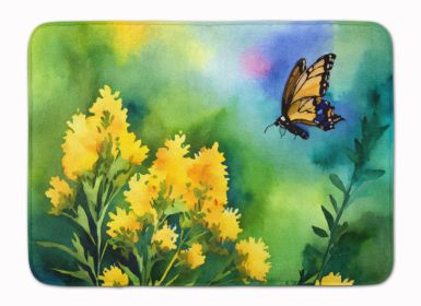 Kentucky Goldenrod in Watercolor Memory Foam Kitchen Mat Machine Washable Anti-Fatigue Mat Cushion Comfort Bath Mat or Kitchen Rug (Default: Default)