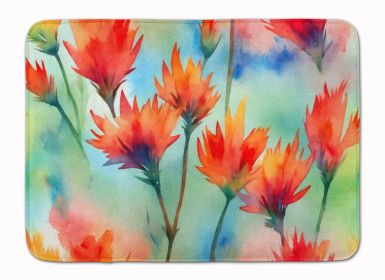 Wyoming Indian Paintbrush in Watercolor Memory Foam Kitchen Mat Machine Washable Anti-Fatigue Mat Cushion Comfort Bath Mat or Kitchen Rug (Default: Default)