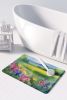 Massachusetts Mayflowers in Watercolor Memory Foam Kitchen Mat Machine Washable Anti-Fatigue Mat Cushion Comfort Bath Mat or Kitchen Rug