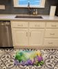 Idaho Syringa in Watercolor Memory Foam Kitchen Mat Machine Washable Anti-Fatigue Mat Cushion Comfort Bath Mat or Kitchen Rug